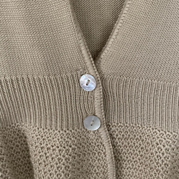 Two One Two New York Short Sleeve Knit Crochet Cardigan Sweater size XLG - Picture 3 of 9